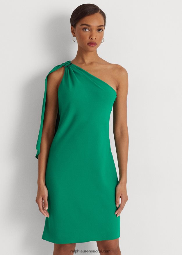 Ralph Lauren naiset Georgette yksiolkainen cocktailmekko 0Z24ZR3901 palmun lehtiä