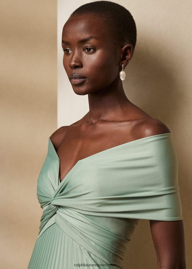 Ralph Lauren naiset Merridan laskostettu jersey-iltapuku 0Z24ZR3522 kevätsalvia