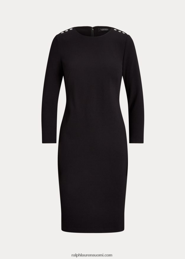 Ralph Lauren naiset Ponte kolmineljänneshihainen mekko 0Z24ZR4179 musta