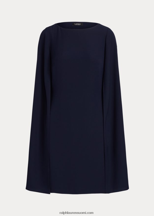 Ralph Lauren naiset cape Georgette cocktailmekko 0Z24ZR3791 majakan laivasto