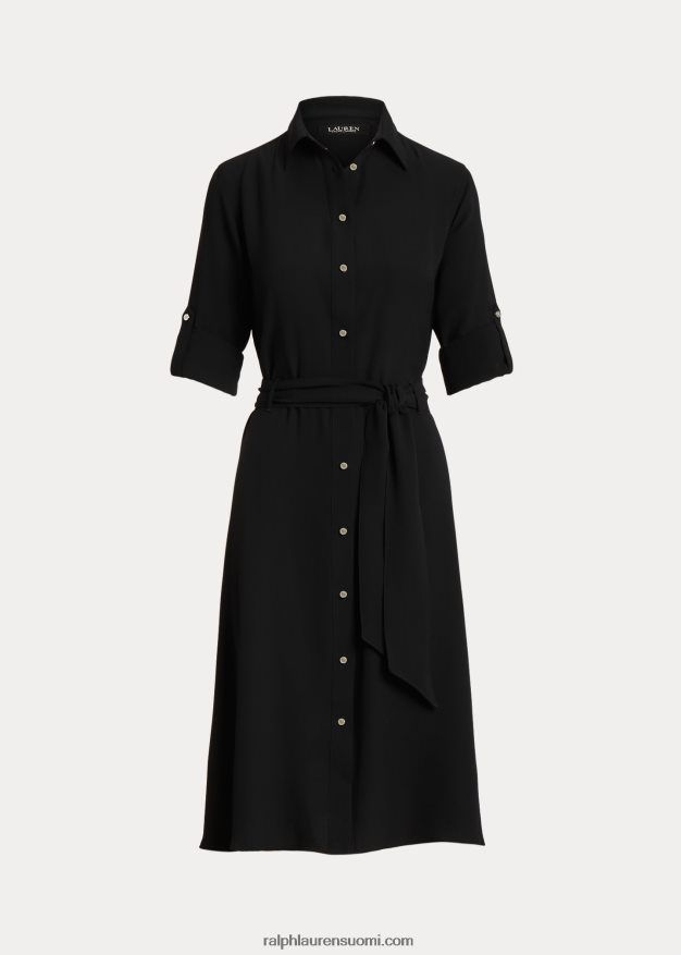 Ralph Lauren naiset istuva ja levenevä paitamekko 0Z24ZR3796 musta