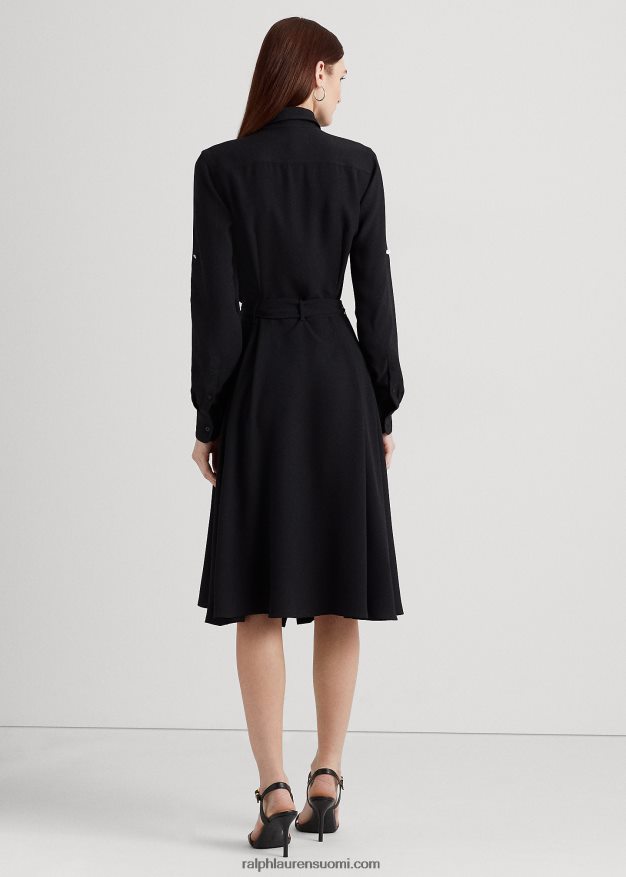 Ralph Lauren naiset istuva ja levenevä paitamekko 0Z24ZR3796 musta