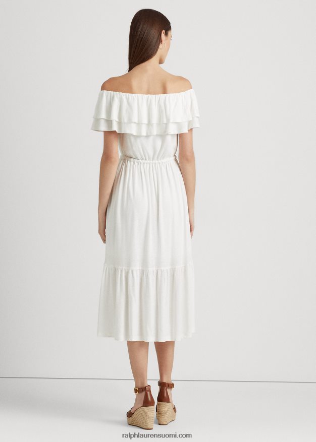 Ralph Lauren naiset jersey-mekko 0Z24ZR3905 valkoinen