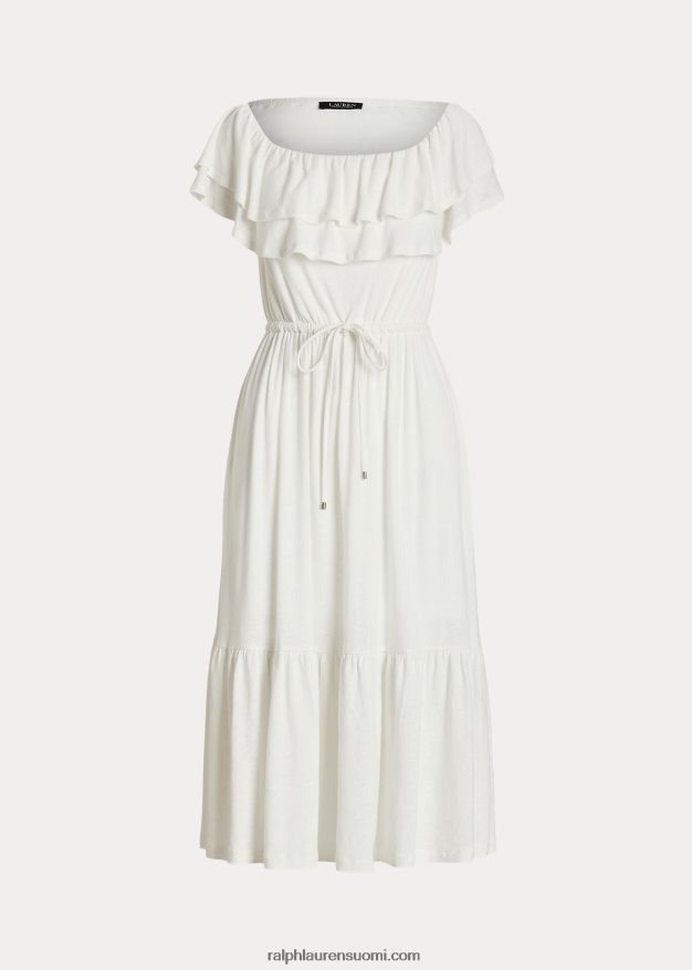 Ralph Lauren naiset jersey-mekko 0Z24ZR4352 valkoinen