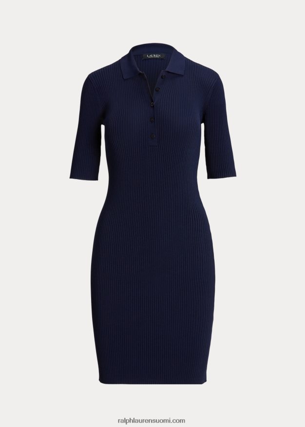 Ralph Lauren naiset joustinneulepusero mekko 0Z24ZR3978 hienostunut laivasto