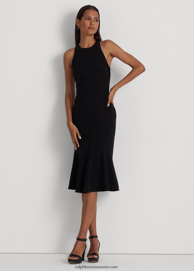 Ralph Lauren naiset kaksipuolinen kreppihihaton mekko 0Z24ZR9532