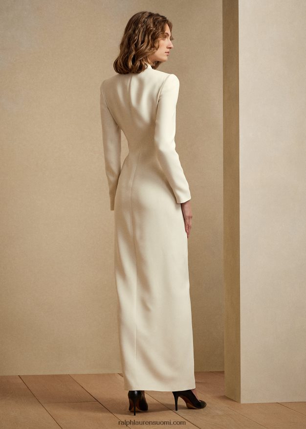 Ralph Lauren naiset kristian silkkismokkimekko 0Z24ZR9325 kerma