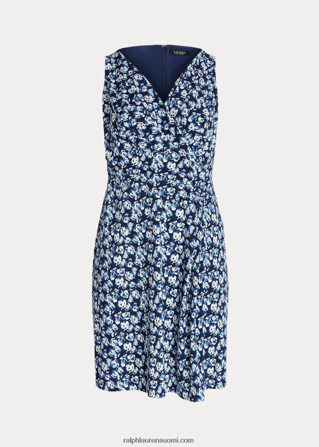 Ralph Lauren naiset kukkainen jersey-hihaton mekko 0Z24ZR4688 sininen multi