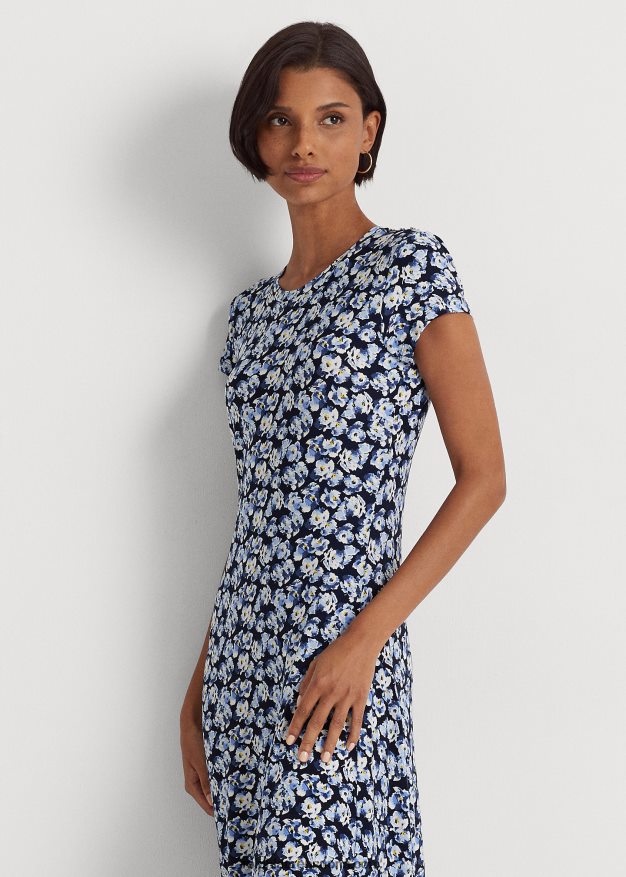 Ralph Lauren naiset kukkainen jersey t-mekko 0Z24ZR4110