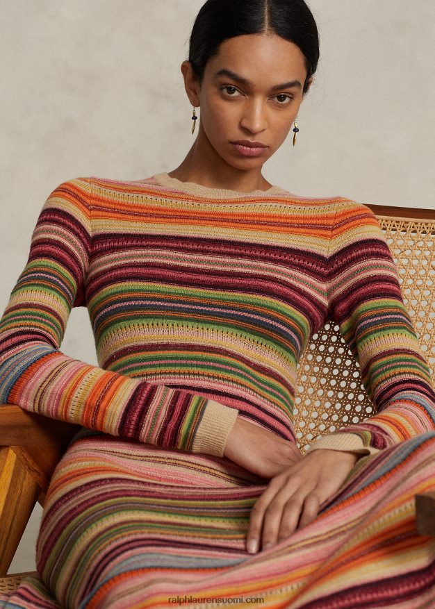 Ralph Lauren naiset moniraitainen neulemekko 0Z24ZR9200