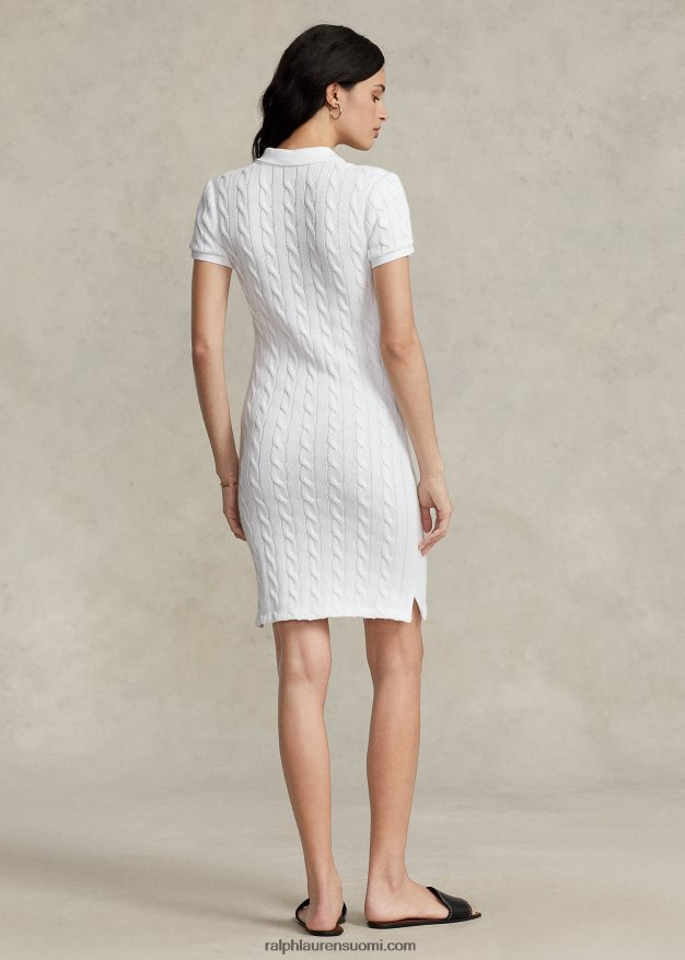 Ralph Lauren naiset ohut puuvillainen poolomekko 0Z24ZR2953 valkoinen