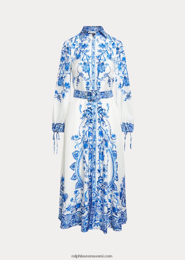 Ralph Lauren naiset paisley mulberry silkkimekko 0Z24ZR3072 paisley viiniköynnösprintti