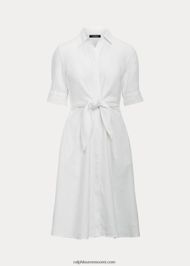 Ralph Lauren naiset pellava paitamekko 0Z24ZR4074 valkoinen