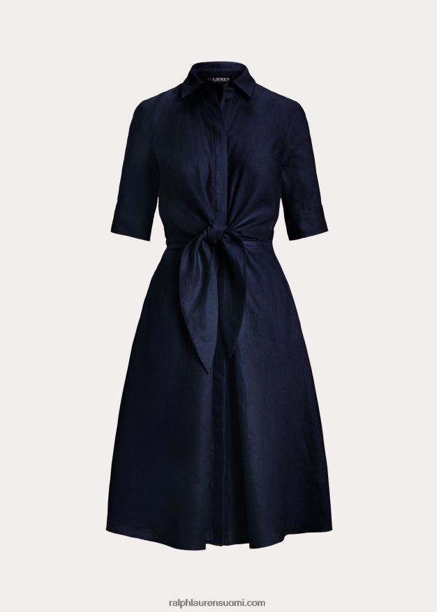 Ralph Lauren naiset pellava paitamekko 0Z24ZR4075 laivasto