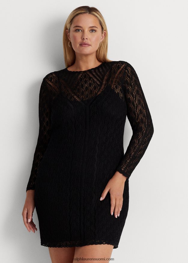Ralph Lauren naiset pellavasekoitetta neulemekko 0Z24ZR4562 musta