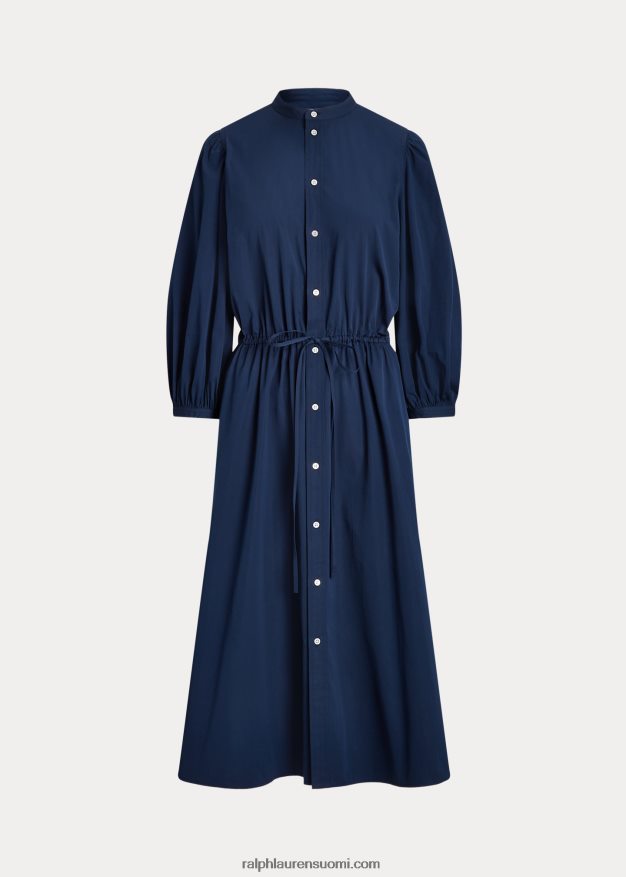 Ralph Lauren naiset puuvillainen leveäkankainen mekko 0Z24ZR3076 newportin laivasto