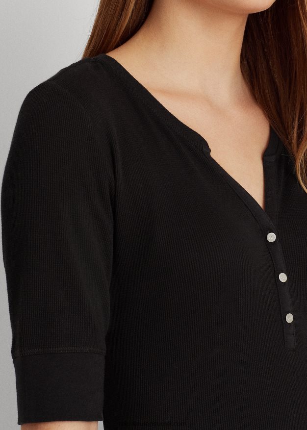 Ralph Lauren naiset puuvillainen levenevä mekko 0Z24ZR4485 musta