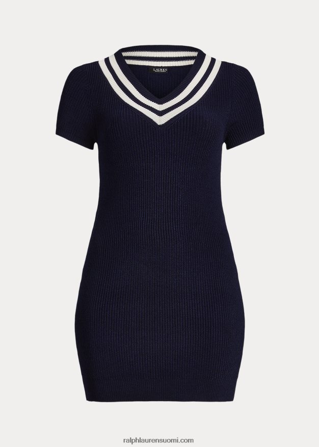 Ralph Lauren naiset puuvillasekoitettu krikettipusero 0Z24ZR4664 hienostunut laivasto/kerma