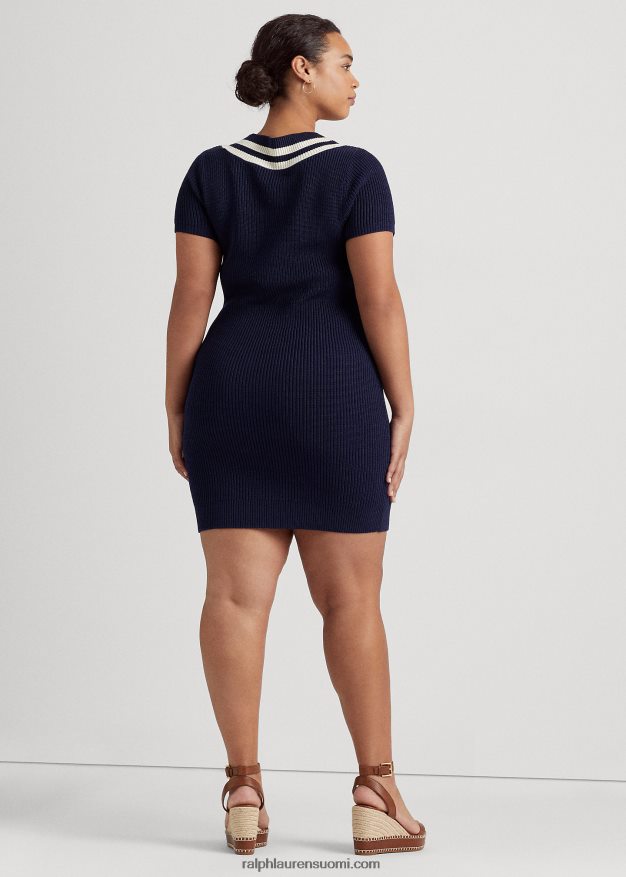 Ralph Lauren naiset puuvillasekoitettu krikettipusero 0Z24ZR4664 hienostunut laivasto/kerma