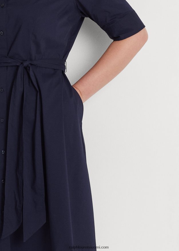 Ralph Lauren naiset puuvillasekoitettu paitamekko 0Z24ZR4651 hienostunut laivasto