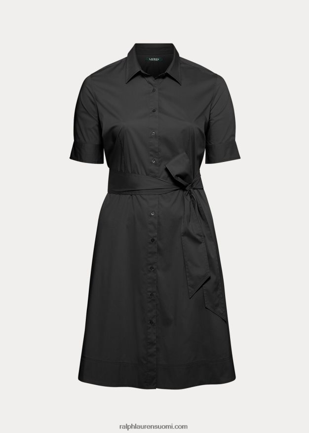 Ralph Lauren naiset puuvillasekoitettu paitamekko 0Z24ZR4719 musta