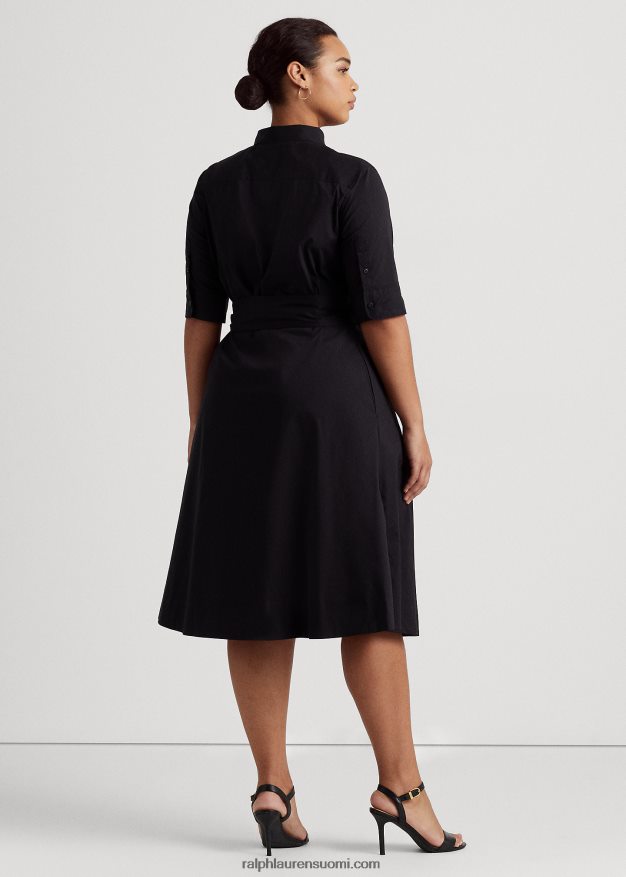 Ralph Lauren naiset puuvillasekoitettu paitamekko 0Z24ZR4719 musta