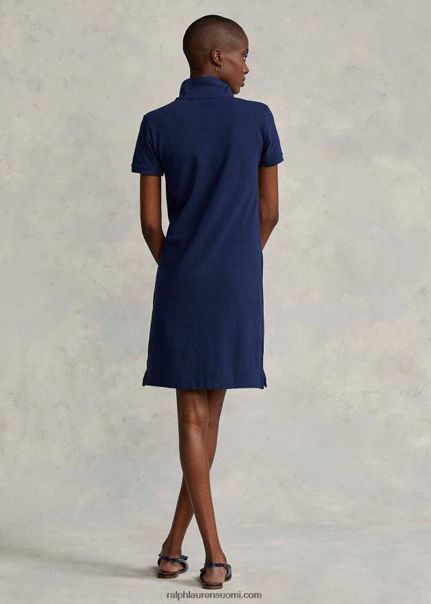 Ralph Lauren naiset puuvillaverkkomainen poolomekko 0Z24ZR9243 newportin laivasto