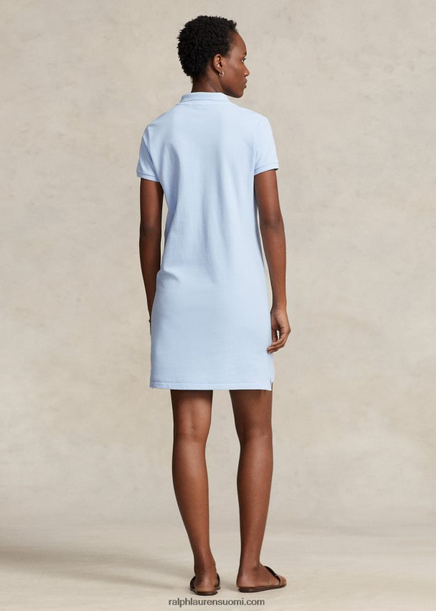 Ralph Lauren naiset puuvillaverkkomainen poolomekko 0Z24ZR9245 toimiston sininen