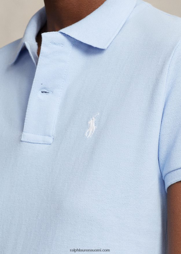 Ralph Lauren naiset puuvillaverkkomainen poolomekko 0Z24ZR9245 toimiston sininen