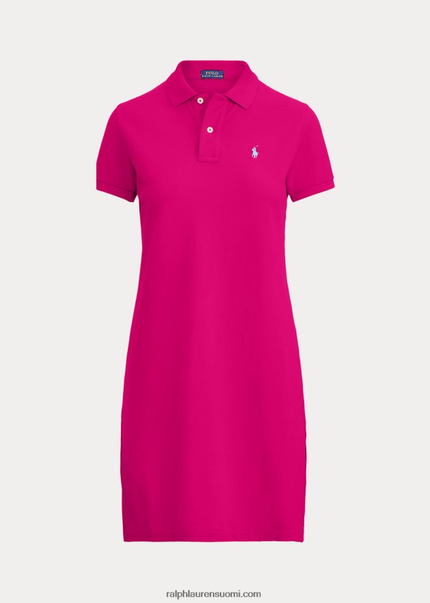 Ralph Lauren naiset puuvillaverkkomainen poolomekko 0Z24ZR9251 vaaleanpunainen taivas