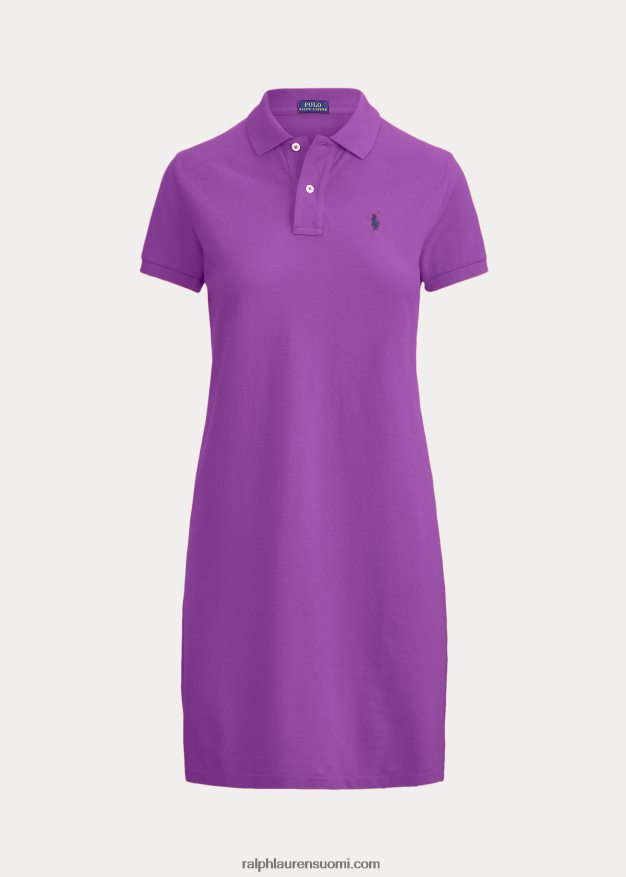 Ralph Lauren naiset puuvillaverkkomainen poolomekko 0Z24ZR9252 paloma violetti