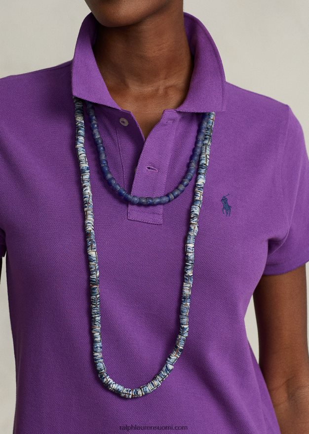 Ralph Lauren naiset puuvillaverkkomainen poolomekko 0Z24ZR9252 paloma violetti
