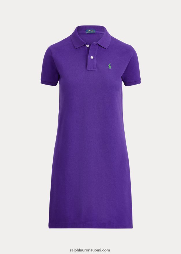 Ralph Lauren naiset puuvillaverkkomainen poolomekko 0Z24ZR9253 chalet violetti