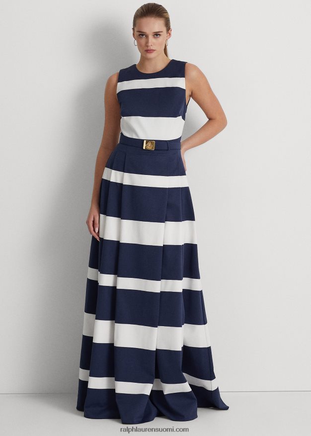 Ralph Lauren naiset raidallinen vyöpuku 0Z24ZR9562 hienostunut laivasto/valkoinen