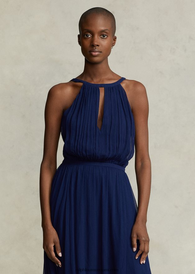 Ralph Lauren naiset ryppyinen georgette riimupuku 0Z24ZR3132