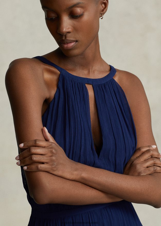 Ralph Lauren naiset ryppyinen georgette riimupuku 0Z24ZR3132