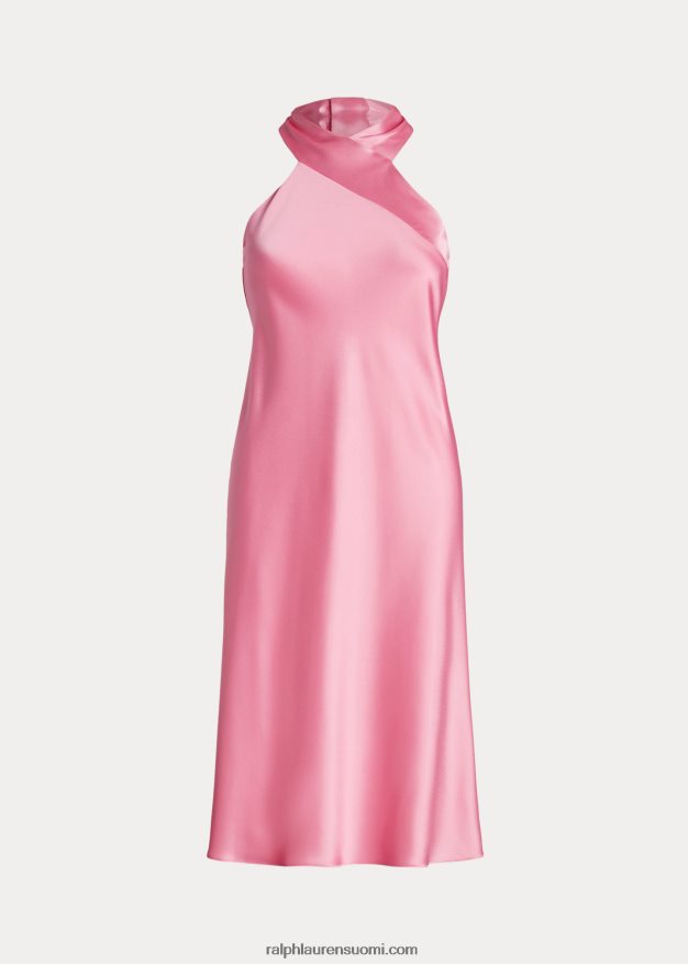 Ralph Lauren naiset satiini charmeuse riimu cocktailmekko 0Z24ZR4043 altaan vieressä ruusu