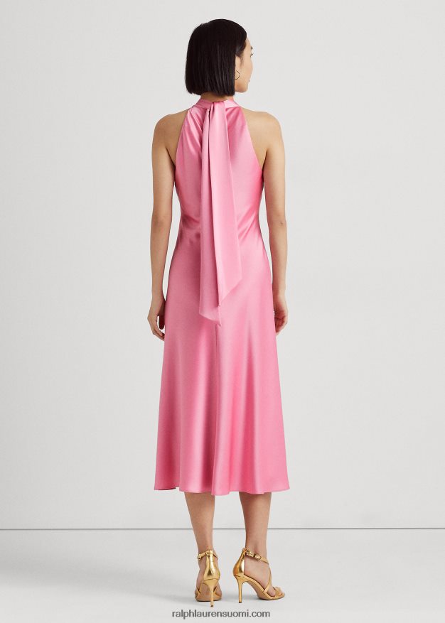 Ralph Lauren naiset satiini charmeuse riimu cocktailmekko 0Z24ZR4043 altaan vieressä ruusu