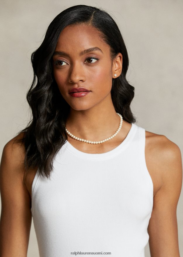 Ralph Lauren naiset spelman-kokoelman laskostettu mekko 0Z24ZR3313 valkoinen