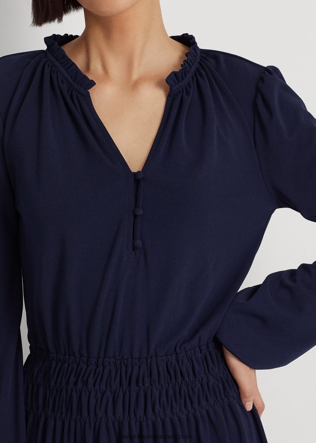 Ralph Lauren naiset stretch jersey mekko 0Z24ZR4052 hienostunut laivasto