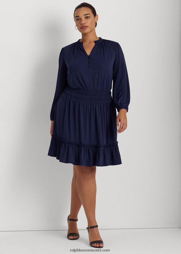 Ralph Lauren naiset stretch jersey mekko 0Z24ZR4667 hienostunut laivasto