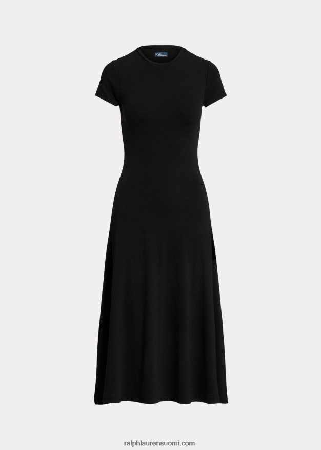 Ralph Lauren naiset stretch-puuvillasekoite T-mekko 0Z24ZR2911 musta