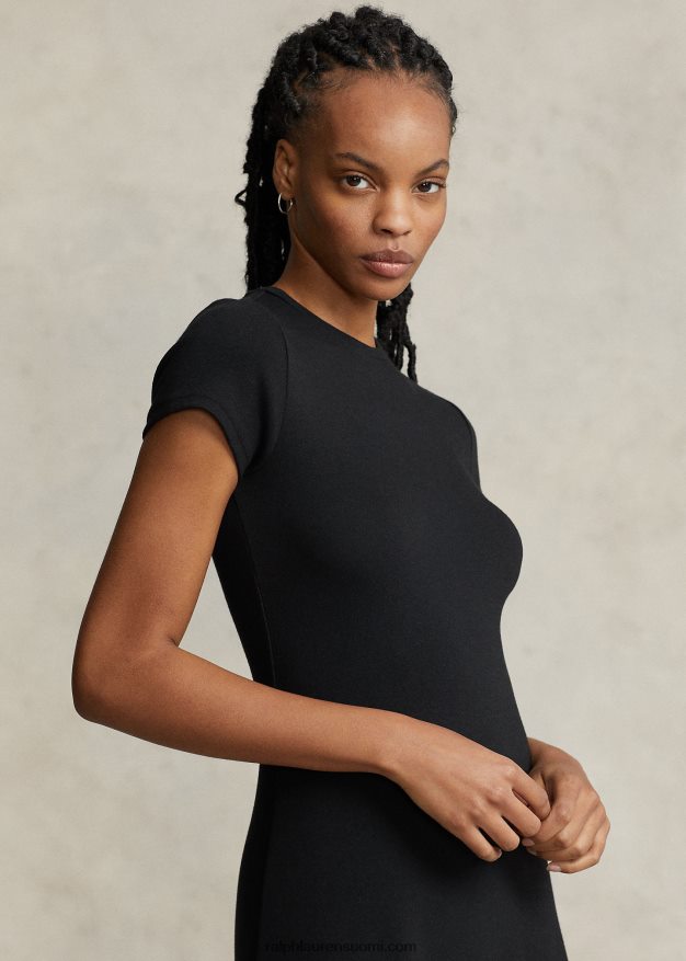 Ralph Lauren naiset stretch-puuvillasekoite T-mekko 0Z24ZR2911 musta