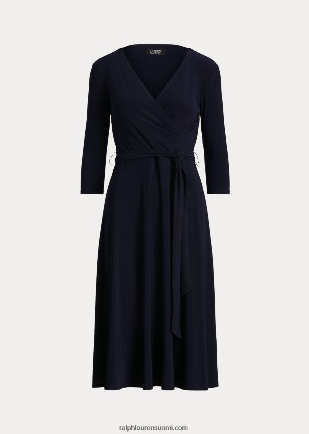 Ralph Lauren naiset surplice jersey mekko 0Z24ZR9151 majakan laivasto