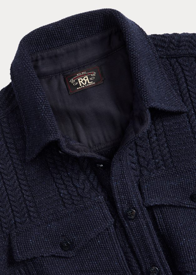 Ralph Lauren naiset villa-puuvillainen neulemekko 0Z24ZR3676 laivastonsininen kanerva