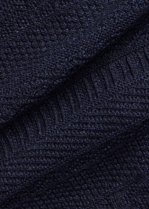 Ralph Lauren naiset villa-puuvillainen neulemekko 0Z24ZR3676 laivastonsininen kanerva