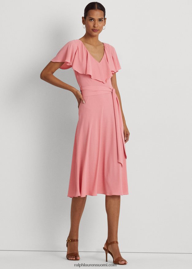 Ralph Lauren naiset vyökuplakreppimekko 0Z24ZR3823 altaan vieressä ruusu