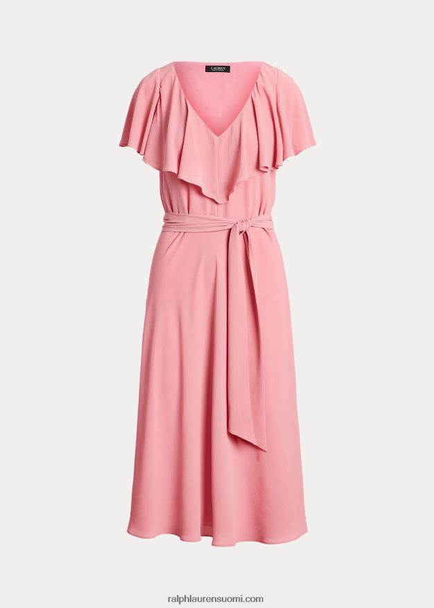 Ralph Lauren naiset vyökuplakreppimekko 0Z24ZR3823 altaan vieressä ruusu