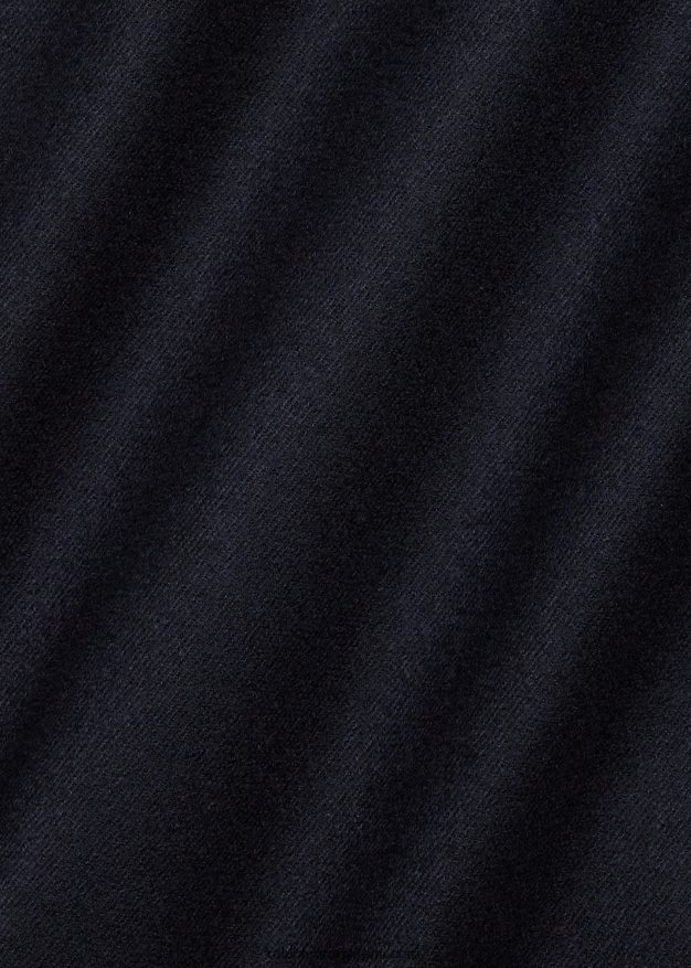 Ralph Lauren naiset vyöllä villasekoitettu flanellipaitamekko 0Z24ZR3671 tumma laivasto