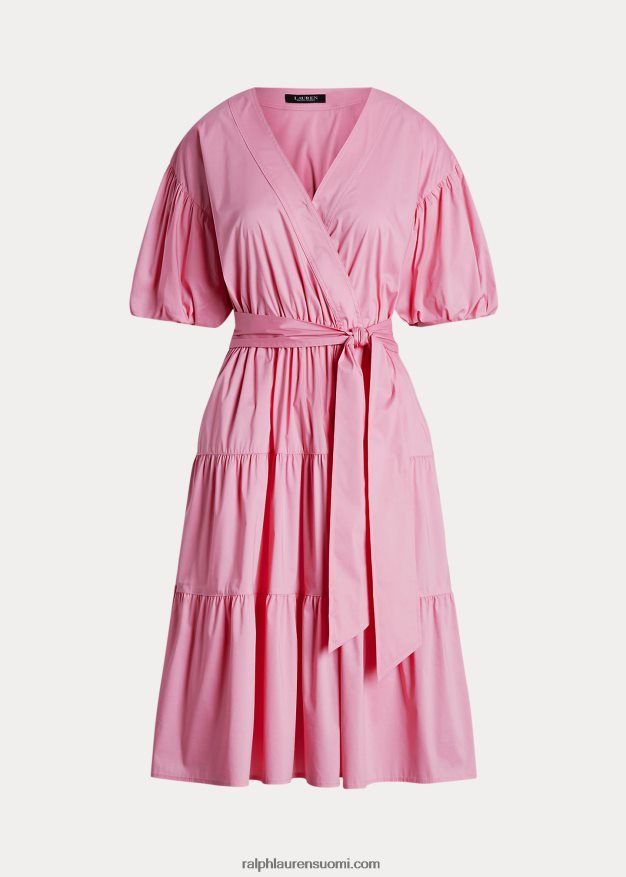 Ralph Lauren naiset vyöllinen puuvillasekoitusmekko 0Z24ZR4116 altaan vieressä ruusu